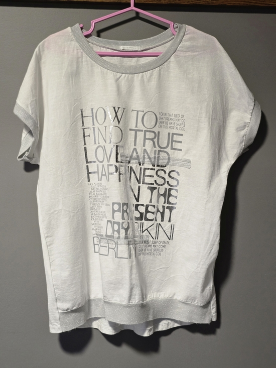 Tops - Linen/cotton Blend Casual Graphic Top. Relaxed Fit. Made In Italy.